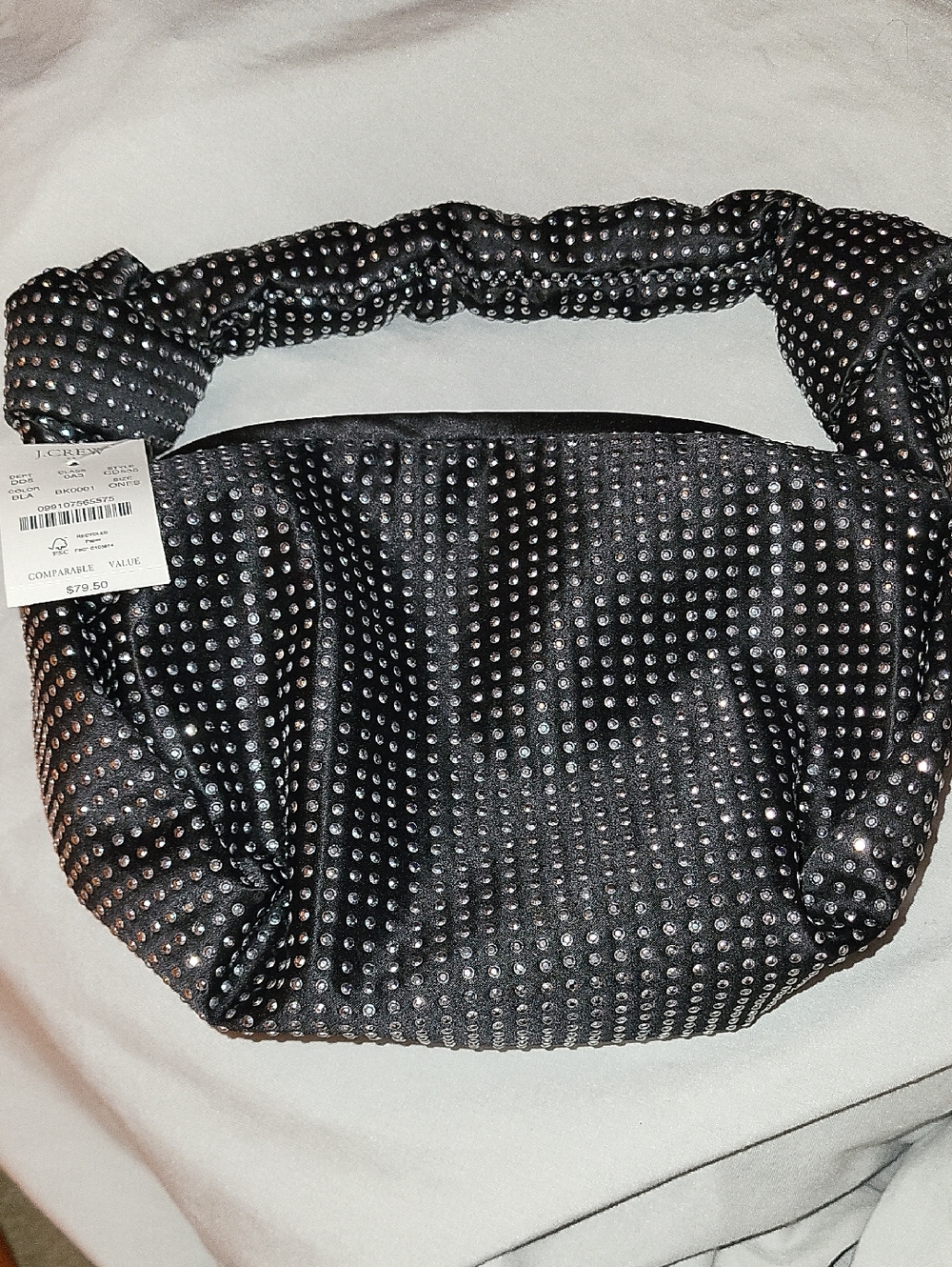 J. CREW Studded Black Evening Shoulder Bag BNWT HL M - Picture 2 of 4